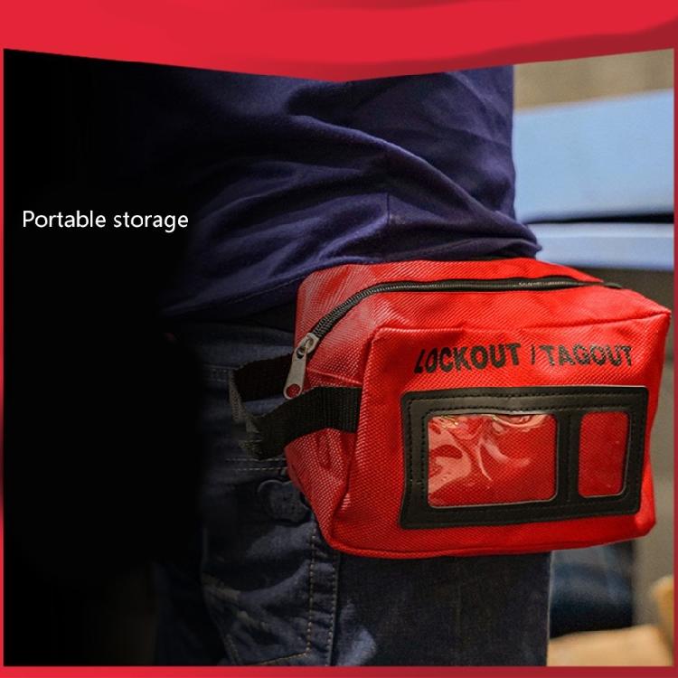 Lockout Bag Lockout Tagout Bag Polyester Cloth Large Capacity Heat Resistant Lockout Tagout Storage Bag with Display
