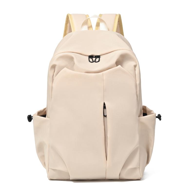 Schoolbag Backpack Solid Color Simple Fashion Versatile Backpack Computer Bag Outdoor Travel Business Leisure Student School Bag Wholesale