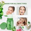 Solid Green Tea Cleaning Facial Mask, Deep Clean Pores, Not Tight, Portable Moisturizing Oil Control Skin Care Good