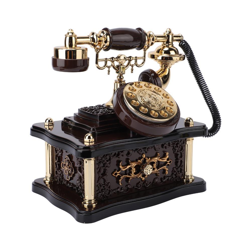 ABS Telephone Music Box Old Fashioned Style Retro Telephone Decor Home Decoration