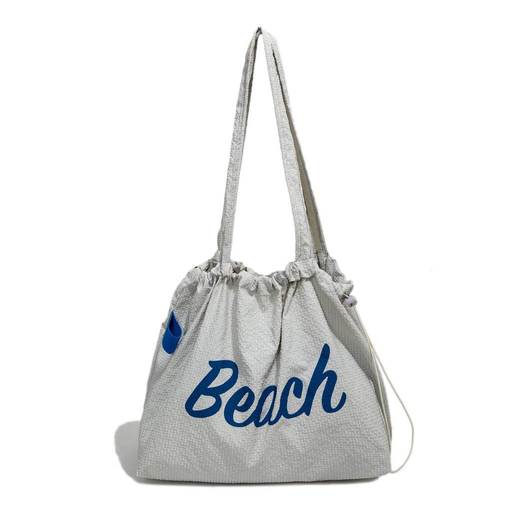 Korean version of the new letter printing casual large-capacity tote bag, light travel versatile lazy wind shoulder stray bag