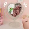 Heart-Shaped Cosmetic Mirror Oval Dressing Mirror Durable Double-Sided Makeup Mirror  Dormitory