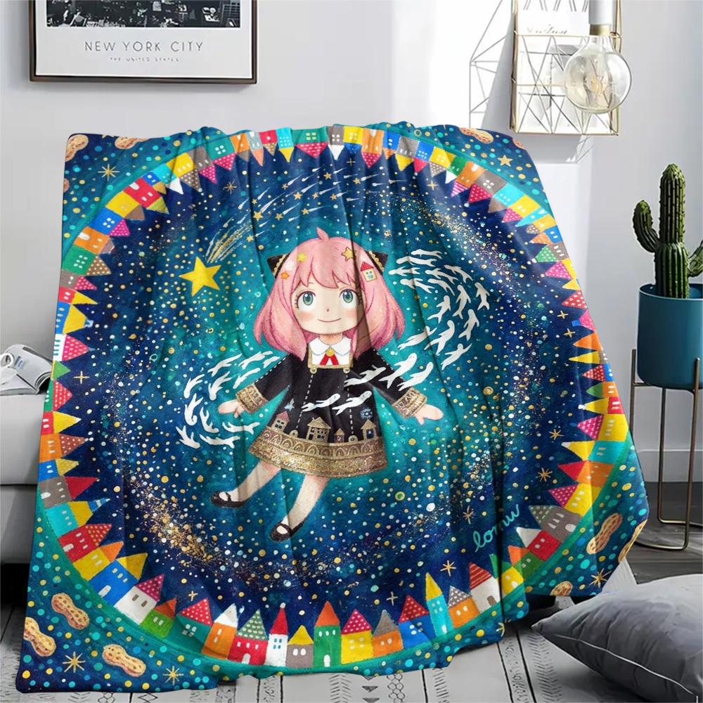 Anya Forger Print Flannel Blanket, Ultra Soft High Quality All Seasons Warm Throw, Home Decor Cozy Blanket, Perfect Christmas Gift