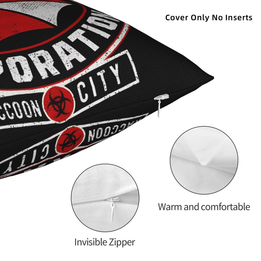 Umbrella Corporations Logo Residents Evils Pillow Cover Print Cushion Cover Kawaii Pillow Case For Sofa Bedroom Home Decor
