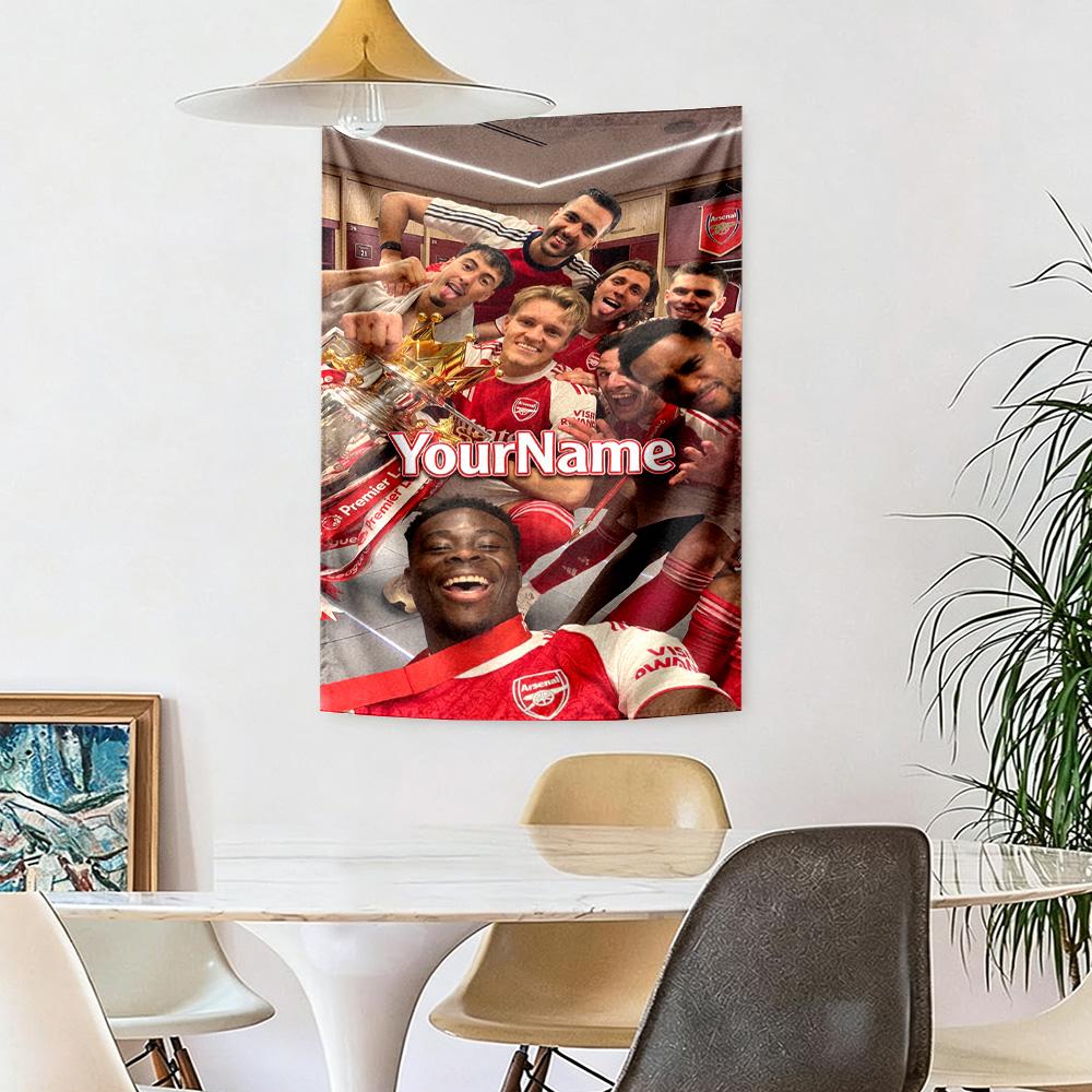Arsenal Custom Your Name Wall Decor Tapestry Art For Pet Memorial Birthdaywedding Party Backdrop Family Gift