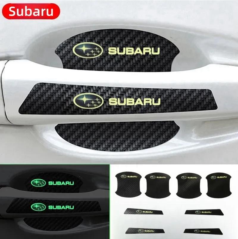 Car Door Bowl Carbon Fiber Protective Film Door Handle Sticker Luminous  Scratch Handle Scratch Door Bowl Protective Sticker