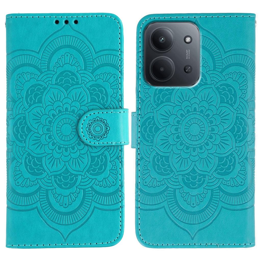 Voor Xiaomi Redmi 15C 5G (EU) (173mm)/15C 4G (EU) (173mm) Hoes PU Leer Mandala Bedrukt Design Portemonnee Telefoonhoes
