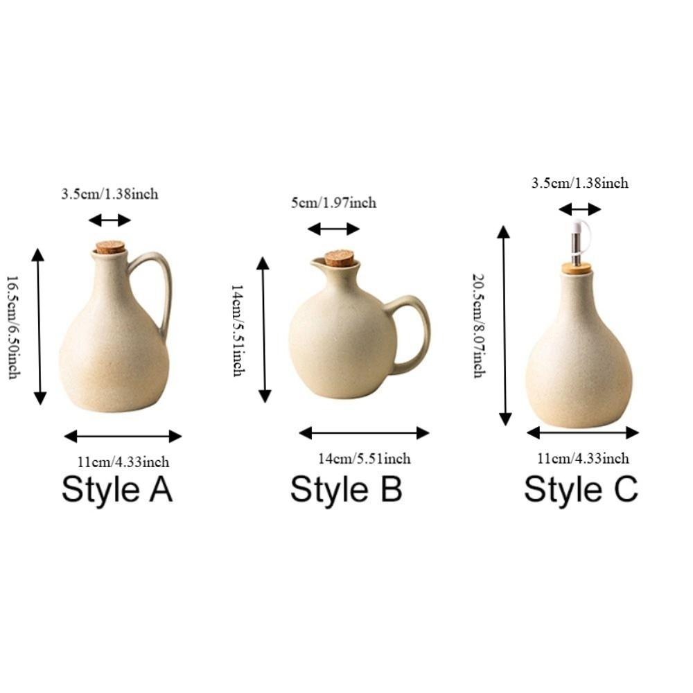 Matte Japanese Style Minimalist Oil Pot Vintage Oil Bottle Simple Seasoning Bottle Dinning Table