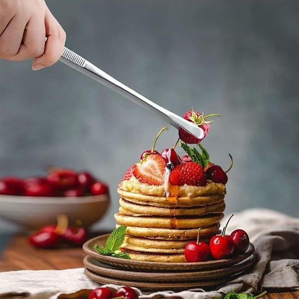 Long Cooking Tongs  Stainless Steel Kitchen Tongs Non-Slip Heat Resistant BBQ Grill Tongs for Steak Seafood Buffet Salad Cooking