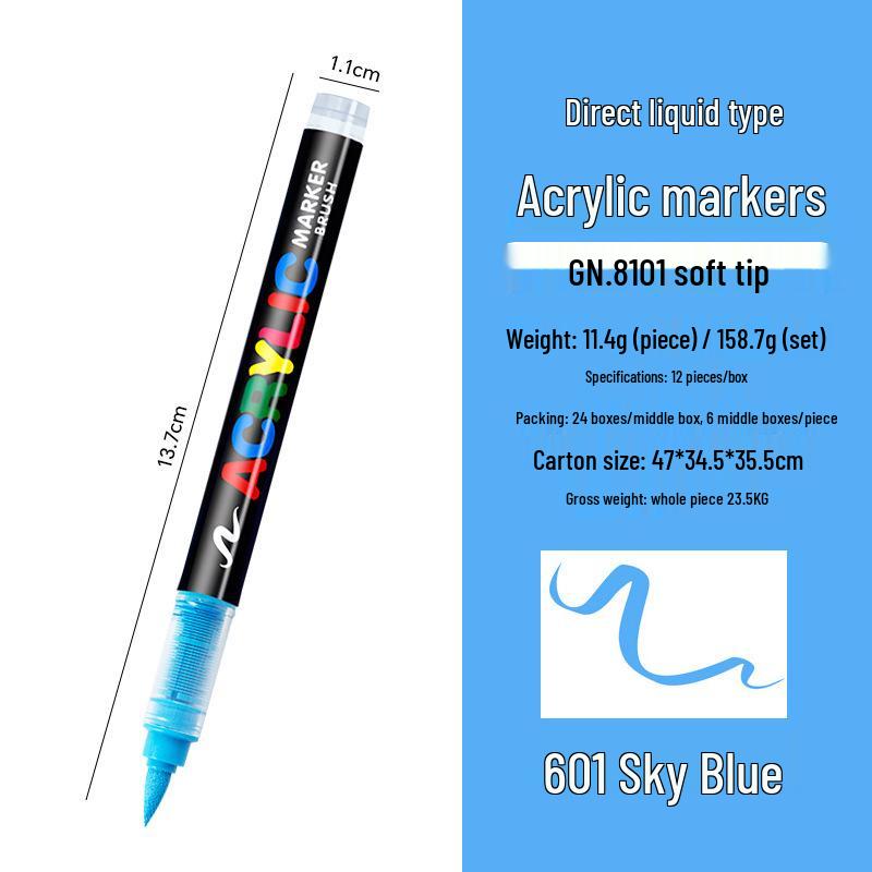 Guangna 8101 Liquid Acrylic Marker Pen, 120/240 Colors, Soft Tip for Student Art & DIY Graffiti