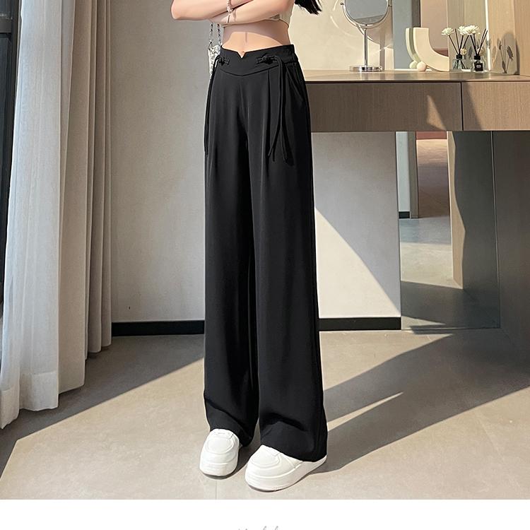 

Свободные и непринужденные летние широкие брюки с узором и пуговицей M