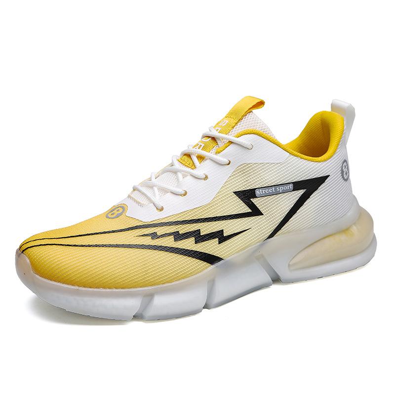 Popular men's shoes summer casual shoes mesh sports shoes air cushion shock absorption running shoes Korean version of student trend shoes