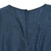 TikTok 2026 Casual V-neck Faux Denim Blue Waist-cinching Jumpsuit