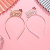 Stylish Metal Crown Birthday Queen Headband Set - Narrow Hair Accessories