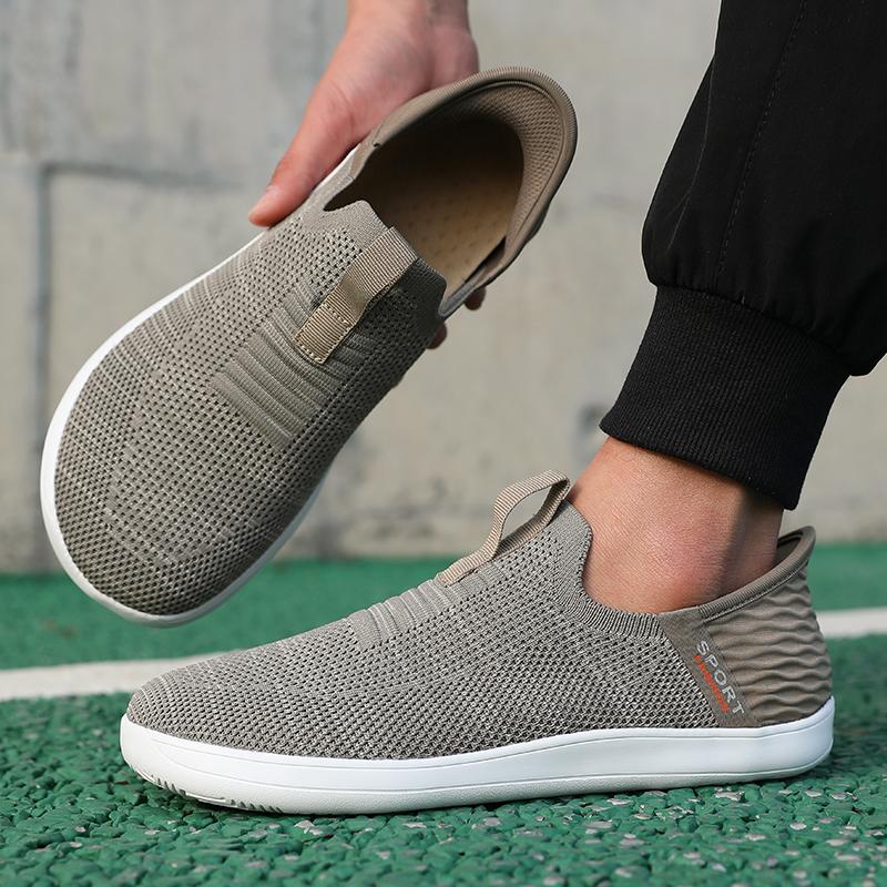 Men's New Summer Shoes Breathable Mesh Casual Sneakers Light Slip Flat Platform Casual Shoes Men's Anti-slip Walking Woven Shoes