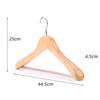 1pc Wooden Hangers Solid Wood Coat Hanger Heavy Duty, Smooth Finish High-Grade Wooden Clothes Hanger with Non Slip Pant Bar, 360° Swivel Hook