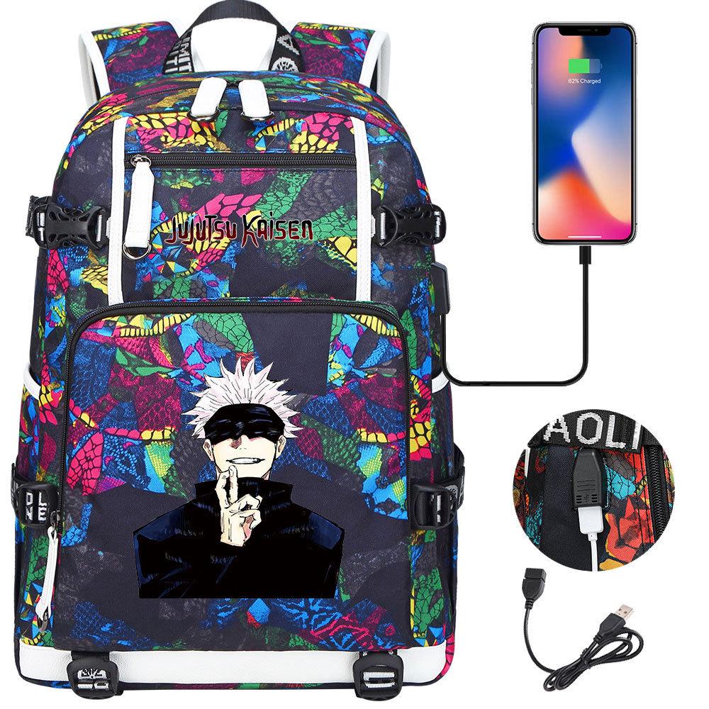 Mochila con Auriculares USB Estampados de Jujutsu Kaisen