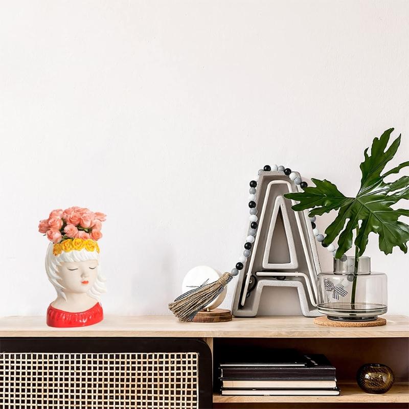 Nonstick Cute Wreath Girls Pen Holder Mold Flower Pot Silicone Mold DIY Crafts Ornament Tool DIY Succulent Planter Mold