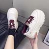 Thick-soled Leather Little White Shoes Women's New Versatile Height-increasing Muffin Small Sports Shoes Lace-up Soft-soled Single Shoes