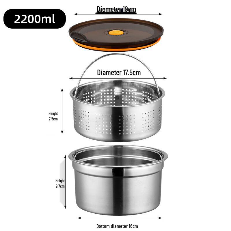 UOSU 304 Stainless Steel Food Storage Box