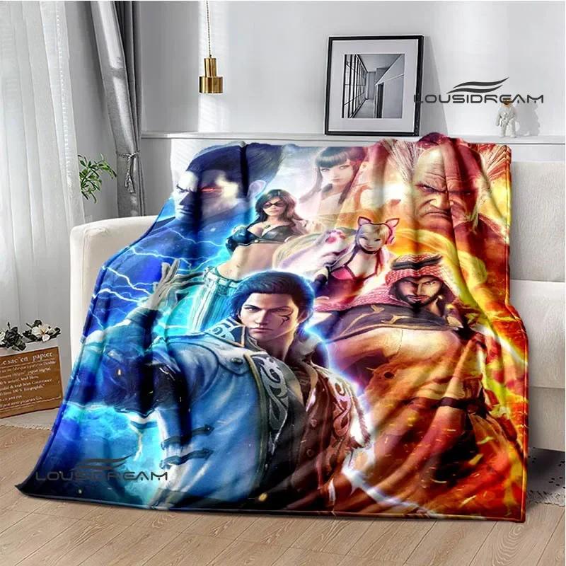 3D game tekken8 Printed blankets picnic blanket Warm blankets Flannel Soft Cozy Blanket Home travel blanket Birthday Gift
