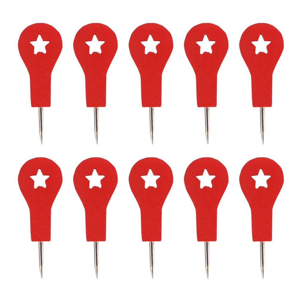 10pcs 3D Landmark Design Red Push Pins For Photo Wall Decoration And Cork Board Marking Decorative Pushpins