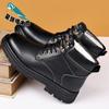 Martin Boots Men's 2025 Autumn and Winter Velvet Thickened High-top Leather Shoes Thermal Cotton Shoes Genuine Leather Boots