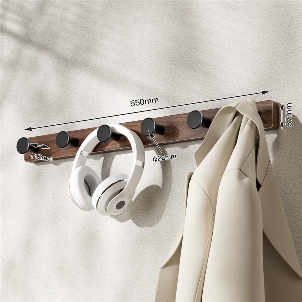 Robe Hook,Clothes Hook,Kitchen Hooks, Wood and Aluminum Towel Hanger Wall Mounted Towel Hooks Kitchen Hooks Bathroom Accessories