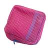 Portable Cosmetic Bag Square Mesh Storage Pouch Zipper Closure Bright Colors Mini Zipper Coin Purse Stationery Case
