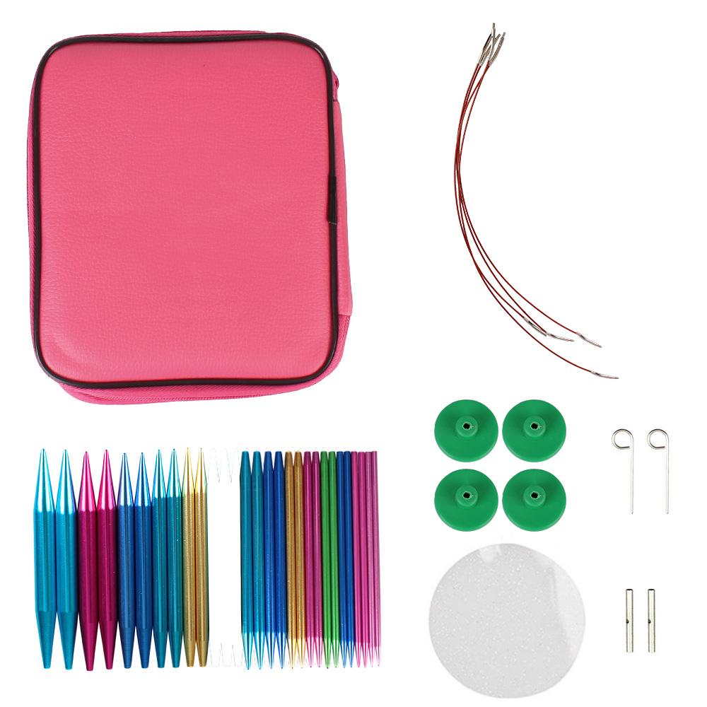 Circular Knitting Needles Set Sweater Needle 26Pcs Interchangeable Crochet Needles For Crochet Yarn Knitting Accessories Kit For Beginners Gift