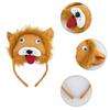 for Creative Funny Lion Hair Hoop Headdress Plush Cartoon Animal Headband Hair Accessories Costume for Theme Party  Stereo face lion