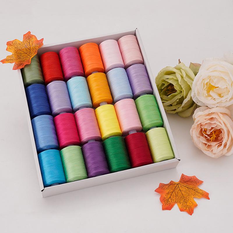 24-Spulen Polyester Haushaltsnähgarn-Set, 1000 Yards, Farben anpassbar