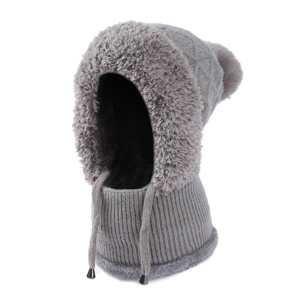Ear Protection Balaclava Hat Winter Mask Neck Integrated Hooded Cap New Warmth Cover Hat  Outdoor