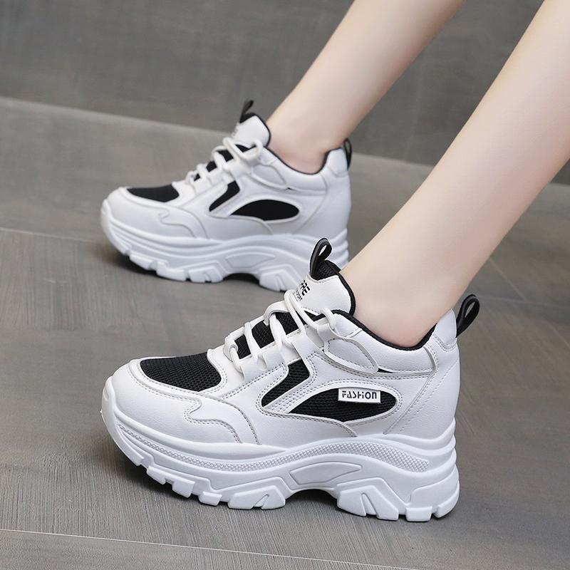 Модные 8 см платформы танкетки Весна смешанные цвета комфорт искусственная кожа новые — фото 7