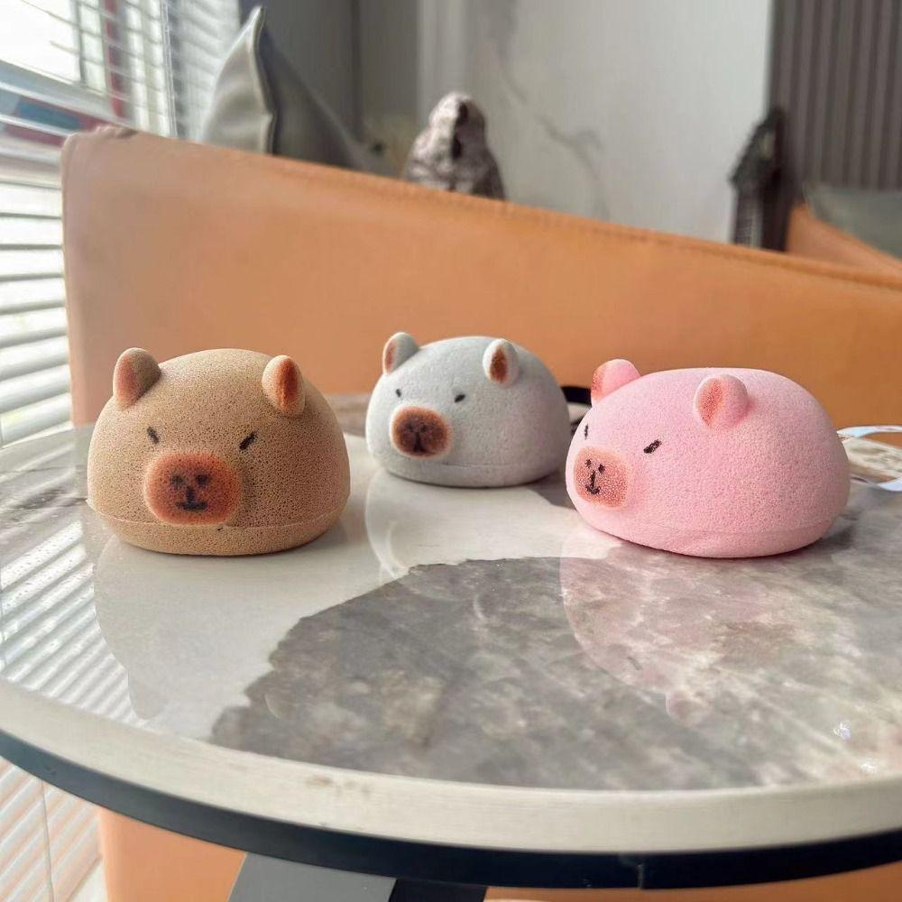 Wash Blistering Capybara Bath Sponge Ball Cartoon Animal Body Exfoliate Bubble Sponges Cleaning Brush Bubble Sponges Eggplant