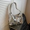 Sparkling Sequin Tote Bag For Women With Zipper Closure And Inner Phone Pocket For Casual Day Use