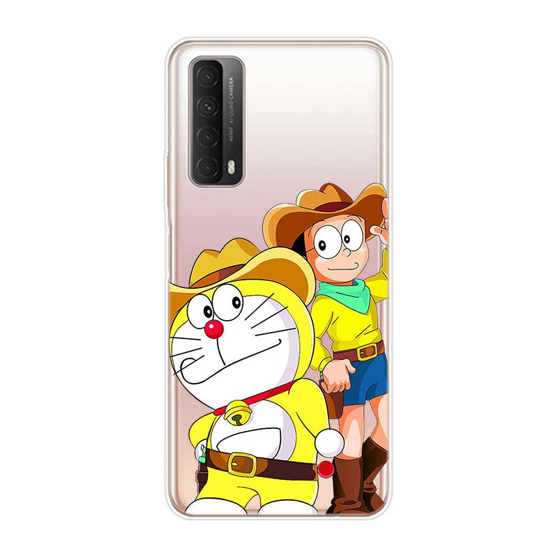 Roztomilý Doraemon pro Huawei Y9S Y6S Y8S Y9A Y7A Y8P Y7P Y5P Y6P Y7 Y6 Y5 Pro Prime 2020 2019 měkké pouzdro na telefon