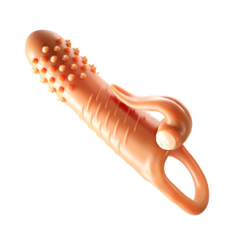 Vibrador de Estimulação do Clitóris Feminino Anel Peniano Brinquedos Sexuais Para Homens Retardar a Ejaculação Anel Peniano Manga Gaiola de Castidade Adulta Sex Shop