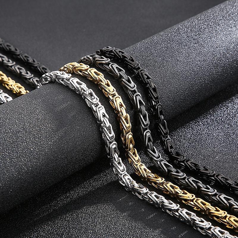 Men's V-Shaped Titanium Steel Chain: Rock, Hip Hop, Street Style Necklace