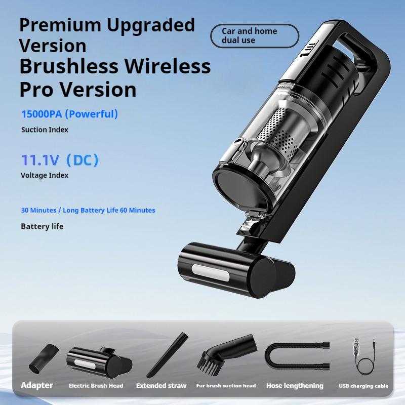 Car Handheld Vacuum Cleaner Brushless Dual Motor 15000Pa Wireless 6000Mah 4 Speed Adjustable Multifunctional For Car Home Use