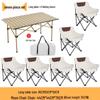 Portable Outdoor Folding Table & Chair Set for BBQs – Includes 1 Roll-up Table & 4 Chairs