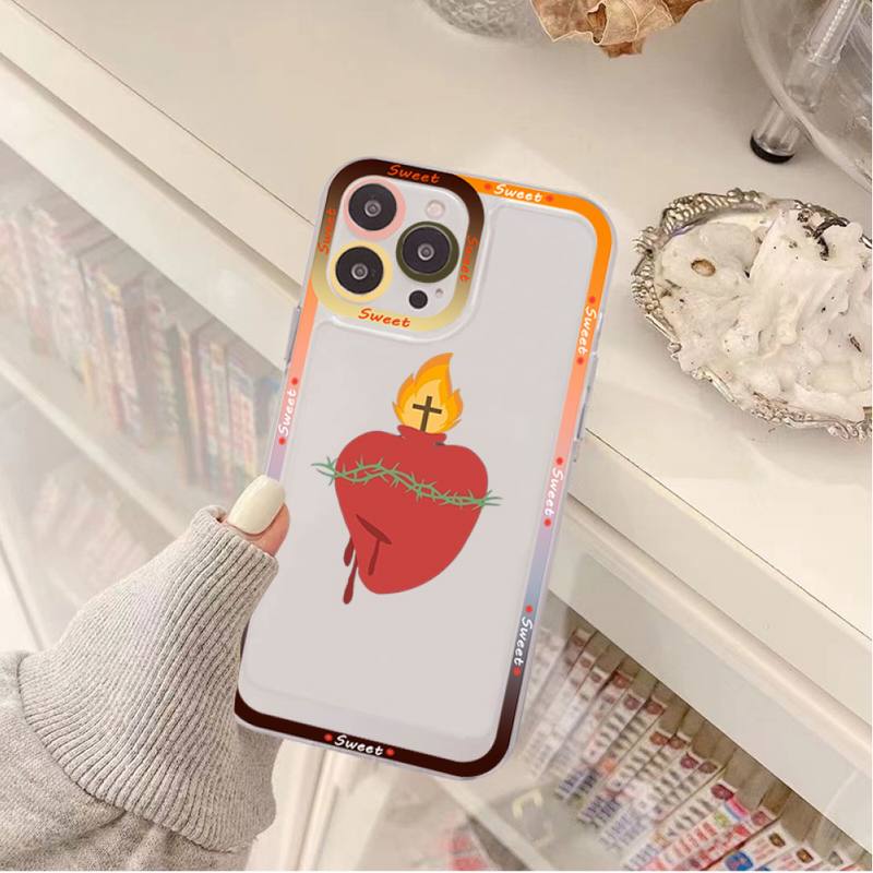 Nový křesťanský náboženský pouzdro na telefon s Ježíšem pro iPhone 11 12 13 Mini Pro Max 14 Pro Max Pouzdro skořepina