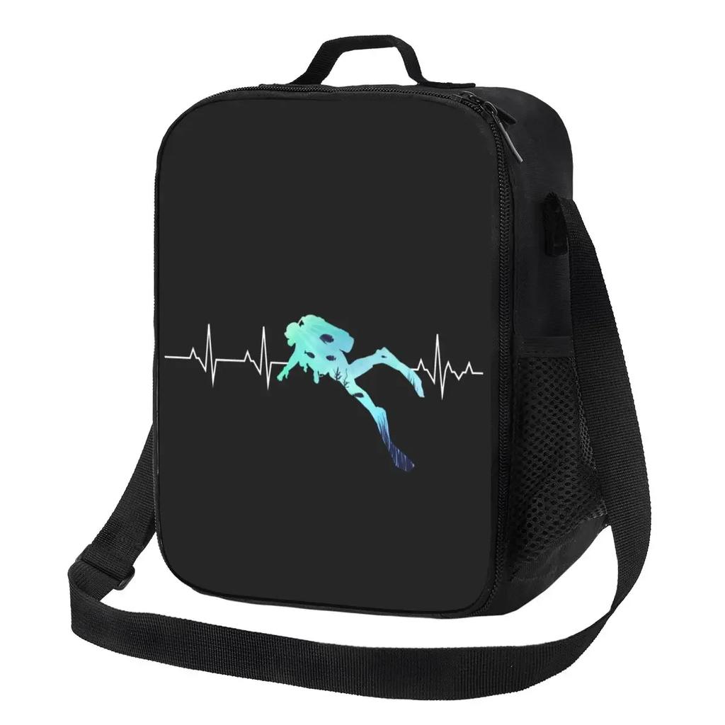 Normal People Scuba Diving Insulated Lunch Bag for Work School Dive Resuable Thermal Cooler Bento Box Women Kids