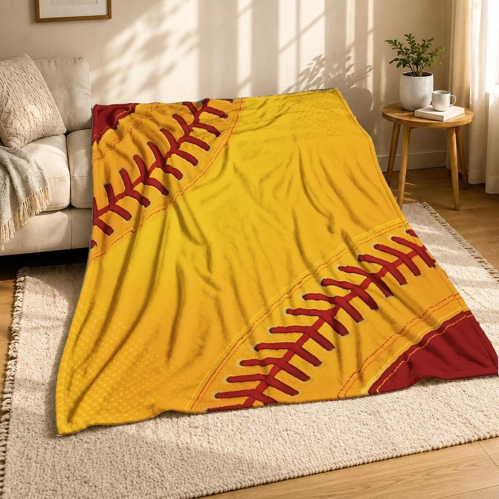 Softball Seam Coral Fleece Blanket
