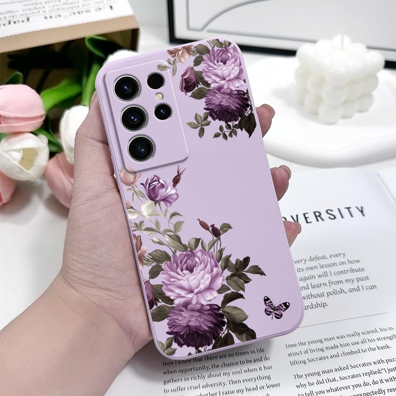 Peony Blossoms Phone Case For Samsung Galaxy S25 FE S24 S23 S22 S21 S20 S10 S10E Ultra Plus FE Note 20 Ultra Plus Cover
