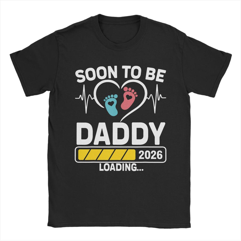 Novelty Soon to Be Dad 2026 Loading TShirts Unisex Unisex Crew Neck Pure Cotton T Shirts Fathers Day Tees Gift Idea Clothes