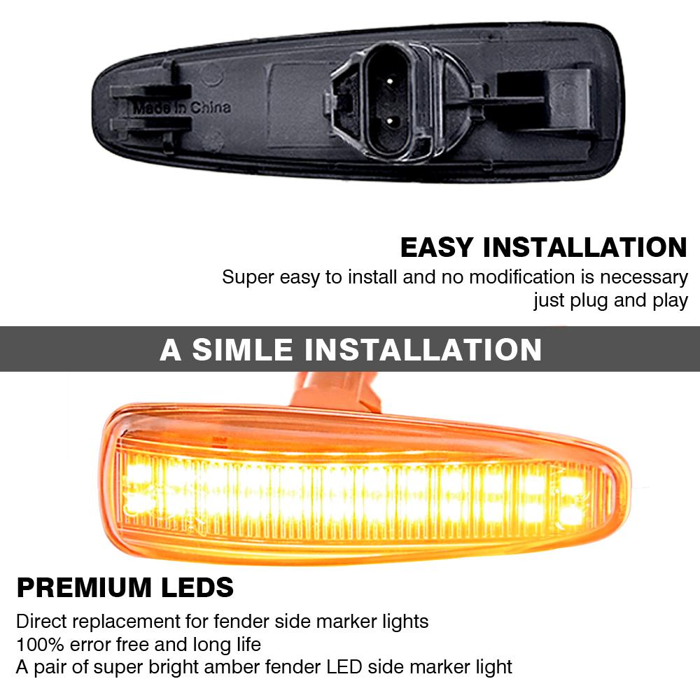 LED Side Fender Dynamic Turn Signal Light Marker Lamp For Mitsubishi Lancer Evolution Evo X Outlander Sport RVR ASX Mirage 2014+