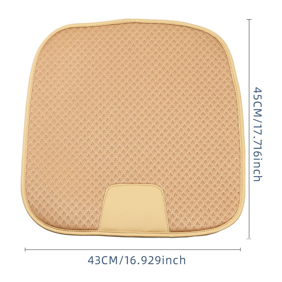 

Summer Cool Car Ice Silk Seat Cushion Single Piece Front Seat Protector Mat For Driver Breathable Seat Cover Pad Auto Accessorie бежевый