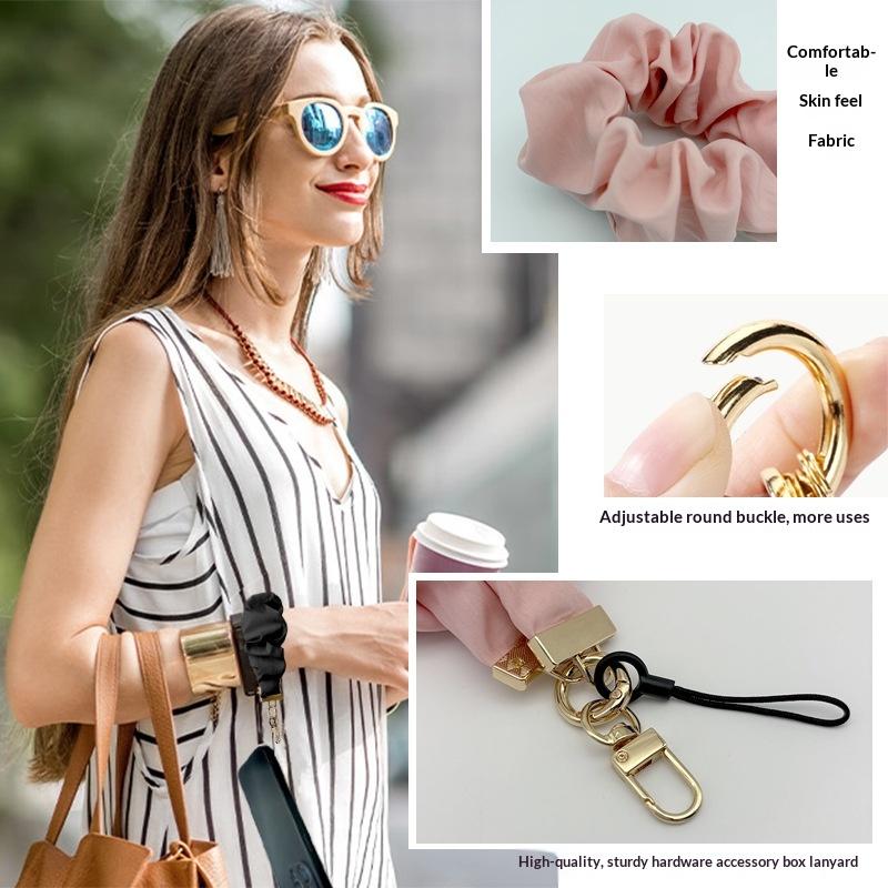 Mobile Phone Lanyard Cloth Anti-lost Mobile Phone Chain Women's Phone Lanyard High-grade Wrist Bracelet For Women Decoration