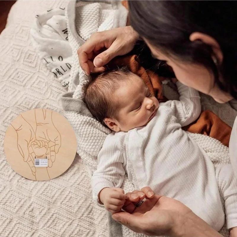 Newborn Hospital Engraved Keepsake Holder Personalized Baby Gift Memorial Pregnancy Wristband For Mother's Day & Father's Day